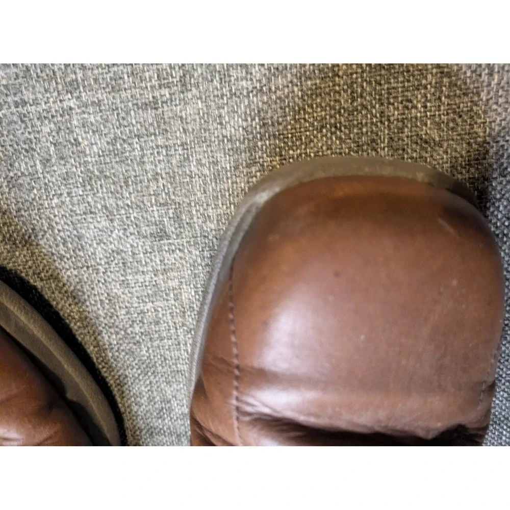 Hush Puppies Shoes Mens 11 EW Loafers Tan Leather Slip On Round Toe Casual